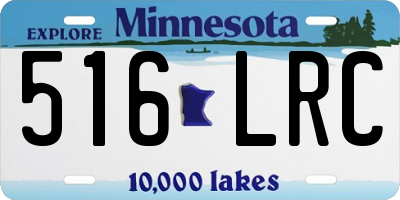 MN license plate 516LRC