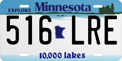 MN license plate 516LRE
