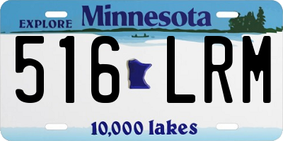MN license plate 516LRM