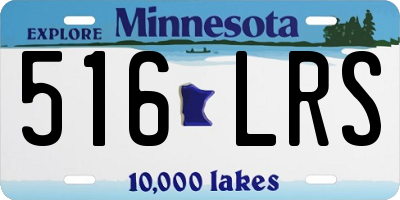 MN license plate 516LRS