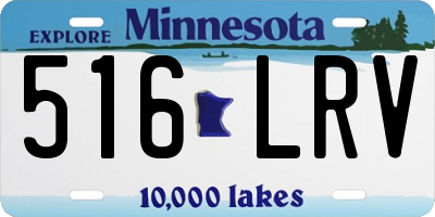 MN license plate 516LRV