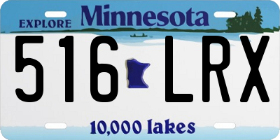 MN license plate 516LRX