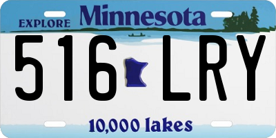 MN license plate 516LRY