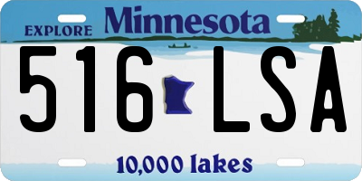 MN license plate 516LSA