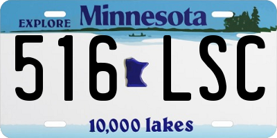MN license plate 516LSC