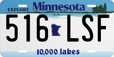 MN license plate 516LSF