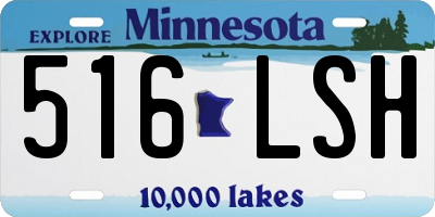 MN license plate 516LSH
