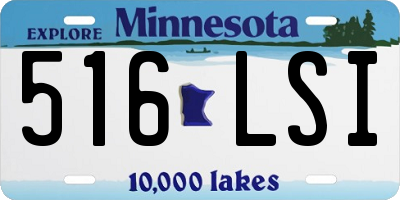 MN license plate 516LSI