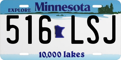 MN license plate 516LSJ