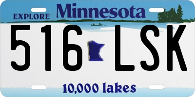 MN license plate 516LSK