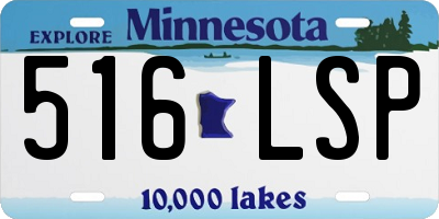 MN license plate 516LSP