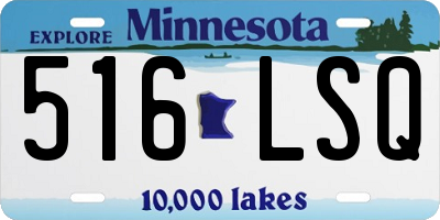 MN license plate 516LSQ