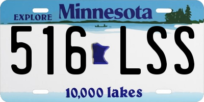 MN license plate 516LSS