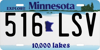 MN license plate 516LSV