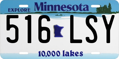 MN license plate 516LSY