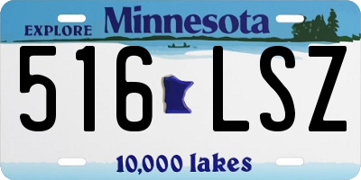 MN license plate 516LSZ