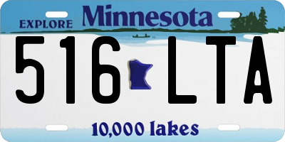 MN license plate 516LTA