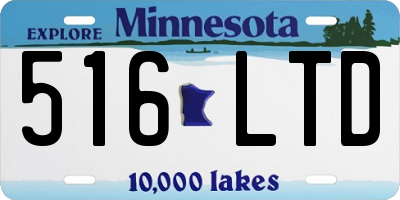 MN license plate 516LTD