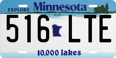 MN license plate 516LTE