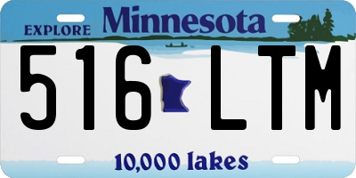 MN license plate 516LTM