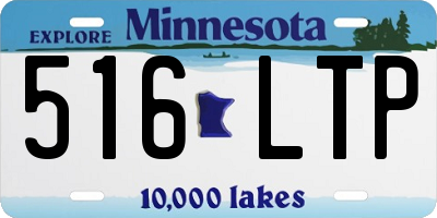 MN license plate 516LTP