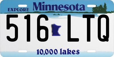 MN license plate 516LTQ