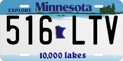 MN license plate 516LTV
