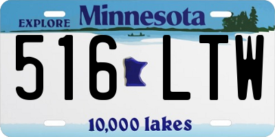 MN license plate 516LTW