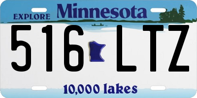 MN license plate 516LTZ