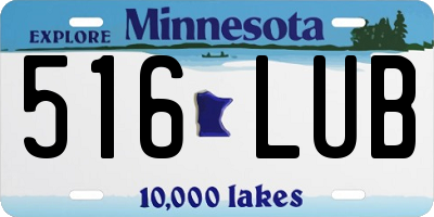 MN license plate 516LUB