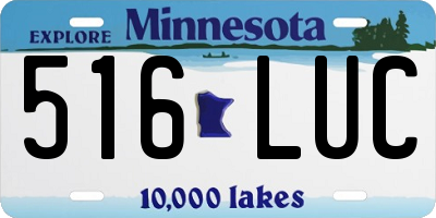 MN license plate 516LUC