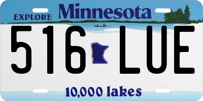 MN license plate 516LUE