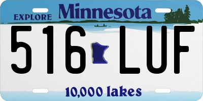 MN license plate 516LUF