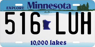 MN license plate 516LUH