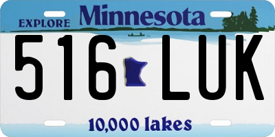MN license plate 516LUK