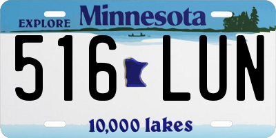 MN license plate 516LUN