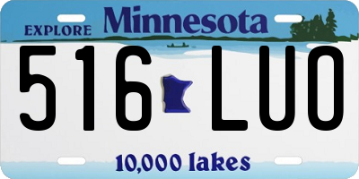 MN license plate 516LUO