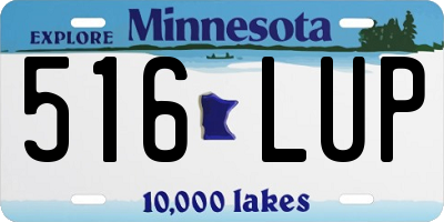 MN license plate 516LUP