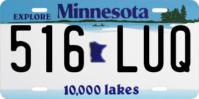 MN license plate 516LUQ