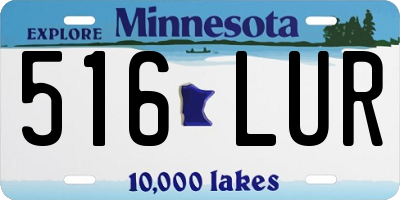 MN license plate 516LUR