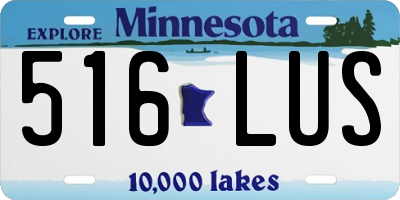 MN license plate 516LUS