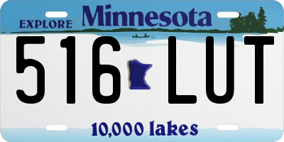 MN license plate 516LUT