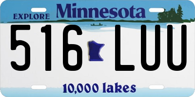 MN license plate 516LUU
