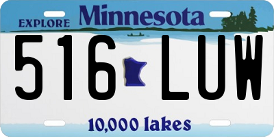 MN license plate 516LUW