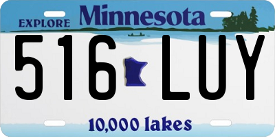 MN license plate 516LUY