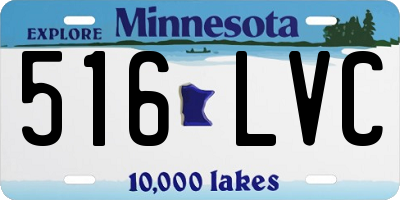 MN license plate 516LVC