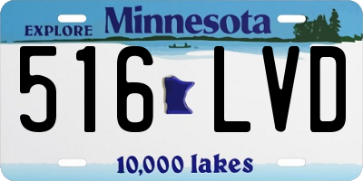 MN license plate 516LVD
