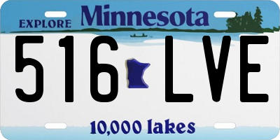 MN license plate 516LVE