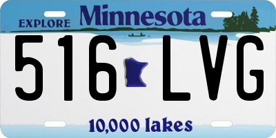 MN license plate 516LVG