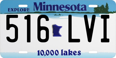 MN license plate 516LVI